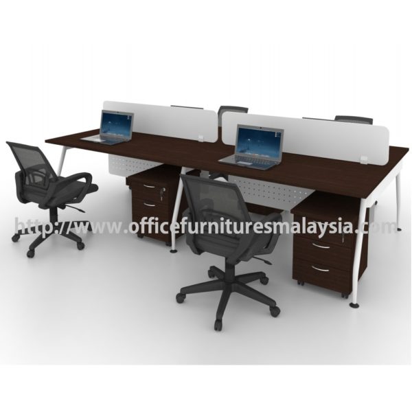 Modern Office Partition Team Workstation 4 Table Set OFMQA1270 selangor kuala lumpur petaling jaya shah alam klang valley ampang3