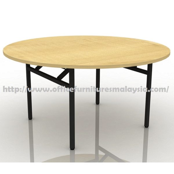 6ft Round Folding Banquet Table maple walnut cheap price furnitures malaysia kuala lumpur selangor shah alam petaling jaya klang valley mont kiara cheras1