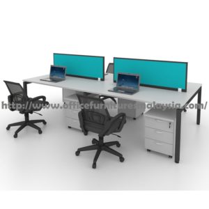 6ft Modern Office Partition Workstation 4 Table Set OFMN1670 selangor kuala lumpur shah alam petaling jaya