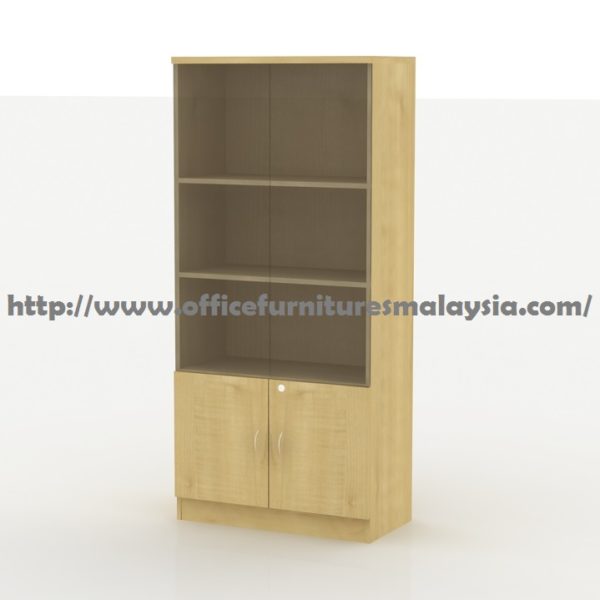 Office Filling Bookcase Medium Height Cabinet With Glass Doors OFEM1670-2 cyberjaya putrajaya kuala lumpur subang sunway