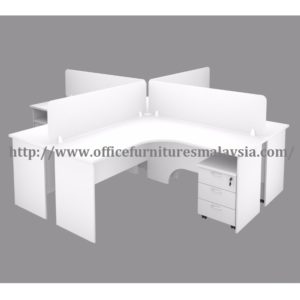 Modular Workstations 5ft x 5ft Office L Shape Table OFMH1515 shah alam damansara kuala lumpur1