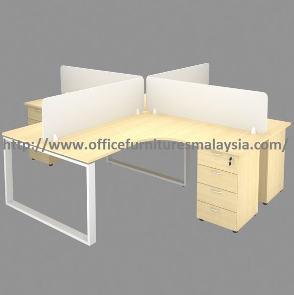 5ft x 5ft 4 Seater Modular Office Workstation Desk Set table design layout malaysia puchong selangor Bukit Jalil 1