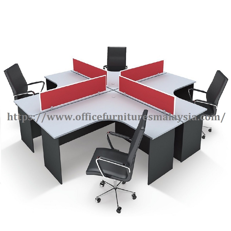 5ft Office Budget Workstation L Shape Table Fabric Partition
