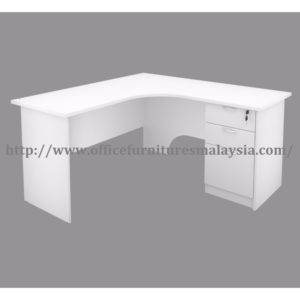 5ft x 5ft White Office Table Desk L Shaped meja pejabat shah alam putrajaya cyberjaya bangi kuala lumpur1