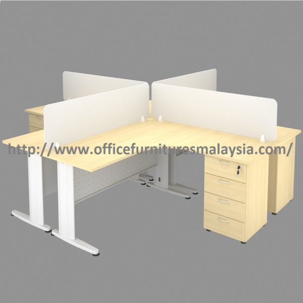 6ft x 6ft L Shaped Workstation with Divider harga perabot malaysia selangor shah alam 1