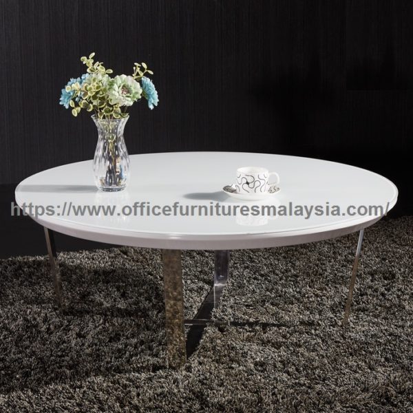 Contemporary Glass Top Coffee Table meja kopi pejabat malaysia Kuala Lumpur Batang Kali Puchong w1