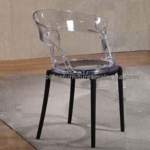 Modern Clear Acrylic Dining Chair With Armrest new design clear chair malaysia Shah Alam Kota Kemuning Cheras1