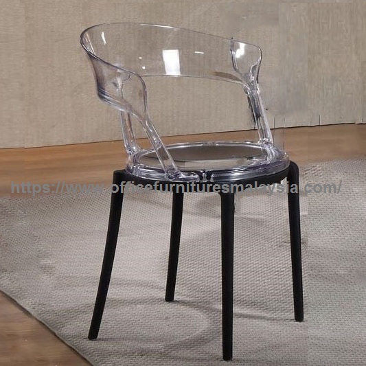 Modern Clear Acrylic Dining Chairs With Armrests Acrylic Arm