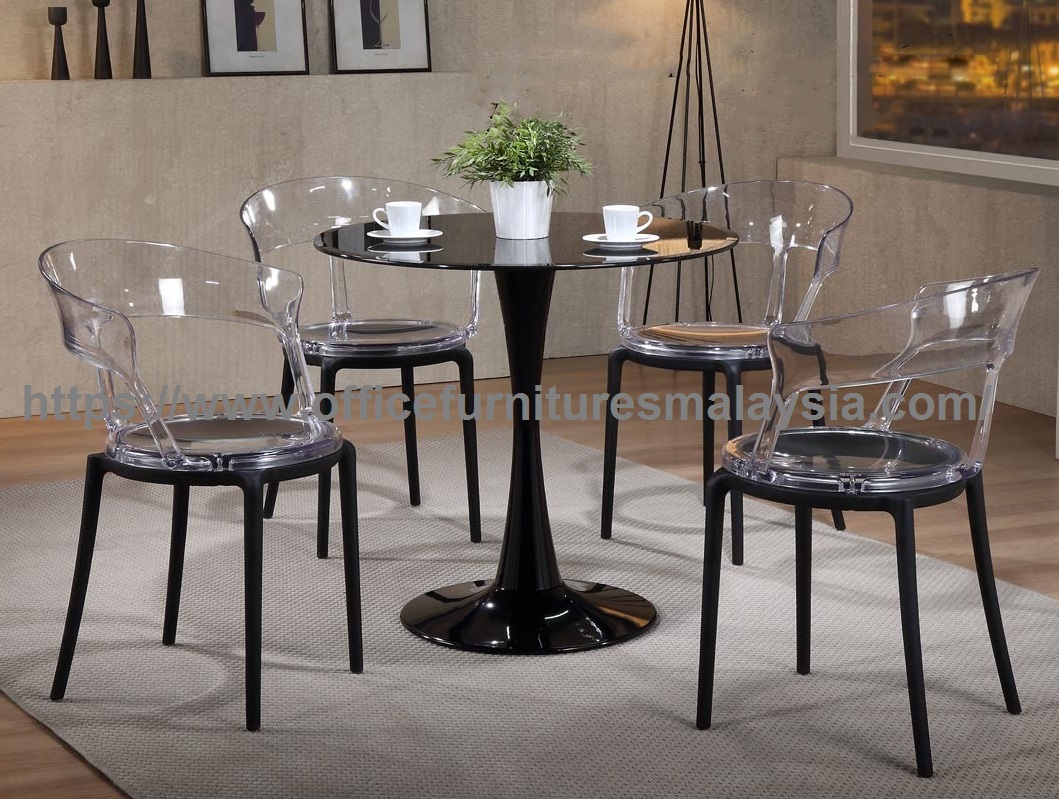 Modern Clear Acrylic Dining Chairs With Armrests -acrylic 