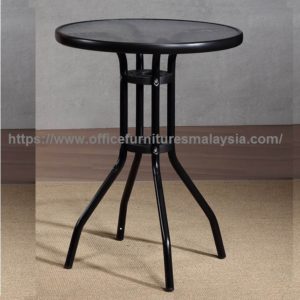 Modern Round Glass Top Dining Table restaurant furniture design malaysia Shah Alam Kuala Lumpur KL Sentral1