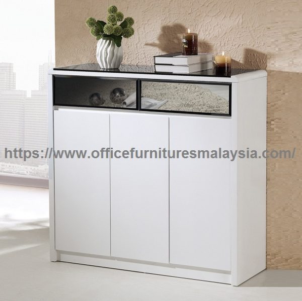 Simple Design White Shoe Storage Cabinet almari kasut murah jual malaysia Batu Caves Serdang Cheras 1