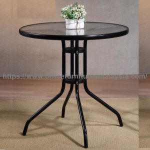 Simple Round Shape Dining Table Witrh Metal Leg restaurant furniture design malaysia Shah Alam Kuala Lumpur KL Sentral1