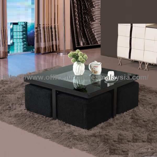 Square Coffee Table With Black Sofa Stools Underneath office furniture malaysia mont kiara ampang cheras2a