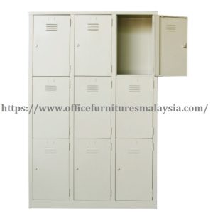 3 Compartment Steel Locker steel furniture manufacturer malaysia kuala lumpur klang valley