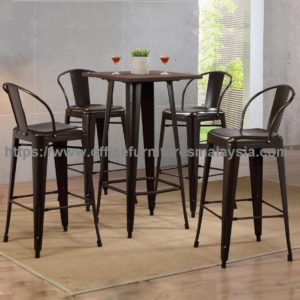 Industrial Style Brown 5pc Counter Height Dining Table Set Commercial furniture modern malaysia setia alam puchong cheras1