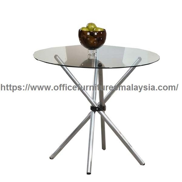 Tempered Glass Top Dining Table With Chrome dining table price malaysia Cheras Ampang USJ1