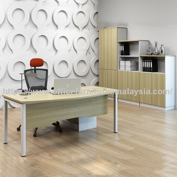 6ft Modern Design Office Executive Writing Desk And Side Cabinet Set