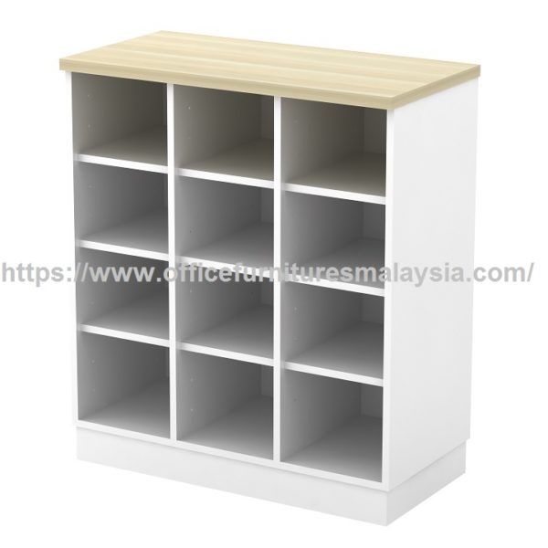 Simple Design 12 Pigeon Hole Low Cabinet Office Furniture Malaysia Ampang Cheras Sungai Buloh
