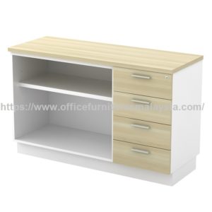 Open Shelf and 4 Fixed drawer low side cabinet office low cabinet cheap malaysia Kuala Lumpur Setia Alam Puchong1