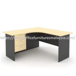 5 ft Modern Design L Shaped Corner Desk With 3 Drawers OFML3D1575 e