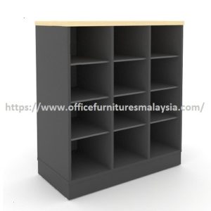 Simple Design 12 Pigeon Hole Low Cabinet rak fail terbuka pejabat harga online shop malaysia Shah alam cyberjaya kajang5