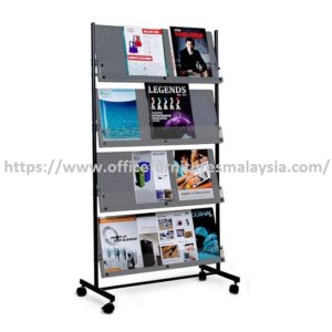 4 Perforated Display Tier Deluxe Newspaper Magazine Rack rak magazine harga murah online shop malaysia Kota Kemuning shah alam Bangsar1