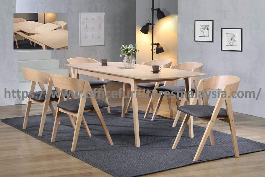 6 23ft Stylish Solid Wood Dining Set Meja  Makan  Set 