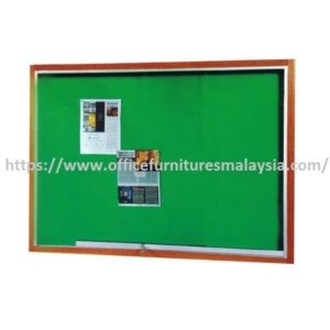 Sliding Glass Door With Notice Velvet Board Wooden Frame papan notis kabinet kaca online shop malaysia1