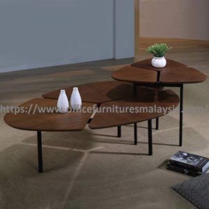 Modern Veener Top With Steel Legs Coffee Table Malaysia Meja Kopi Design Terkini Yang Murah Shah Alam Petaling Jaya Subang Jaya