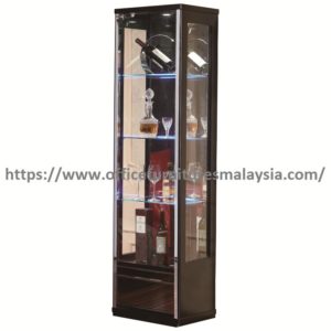 Locking LED Glass Display Cabinet With Drawer Almari Kabinet Kaca Boleh Dikunci Yang Berkualiti Malaysia Puchong Cyberjaya Petaling Jaya
