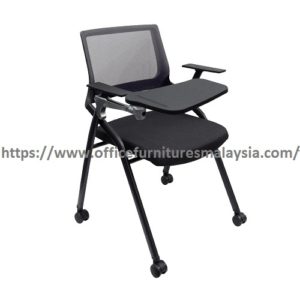 New Conference Mobile Folding Mesh Chair Castor Writting Pad OFMEN888LB4 study chair online shop malaysia Puchong Kajang Cyberjaya1