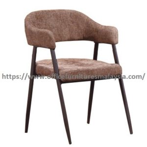 New Quality Design Curved Back Modern Fabric Dining Chair Malaysia Subang Jaya Kuala Lumpur Klang Valley