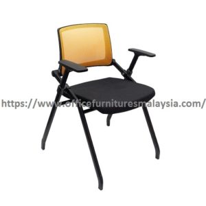 Office Training Room Folding Mesh Armrest Chair OFMEN999LB Harga mesh chair online shop malaysia1