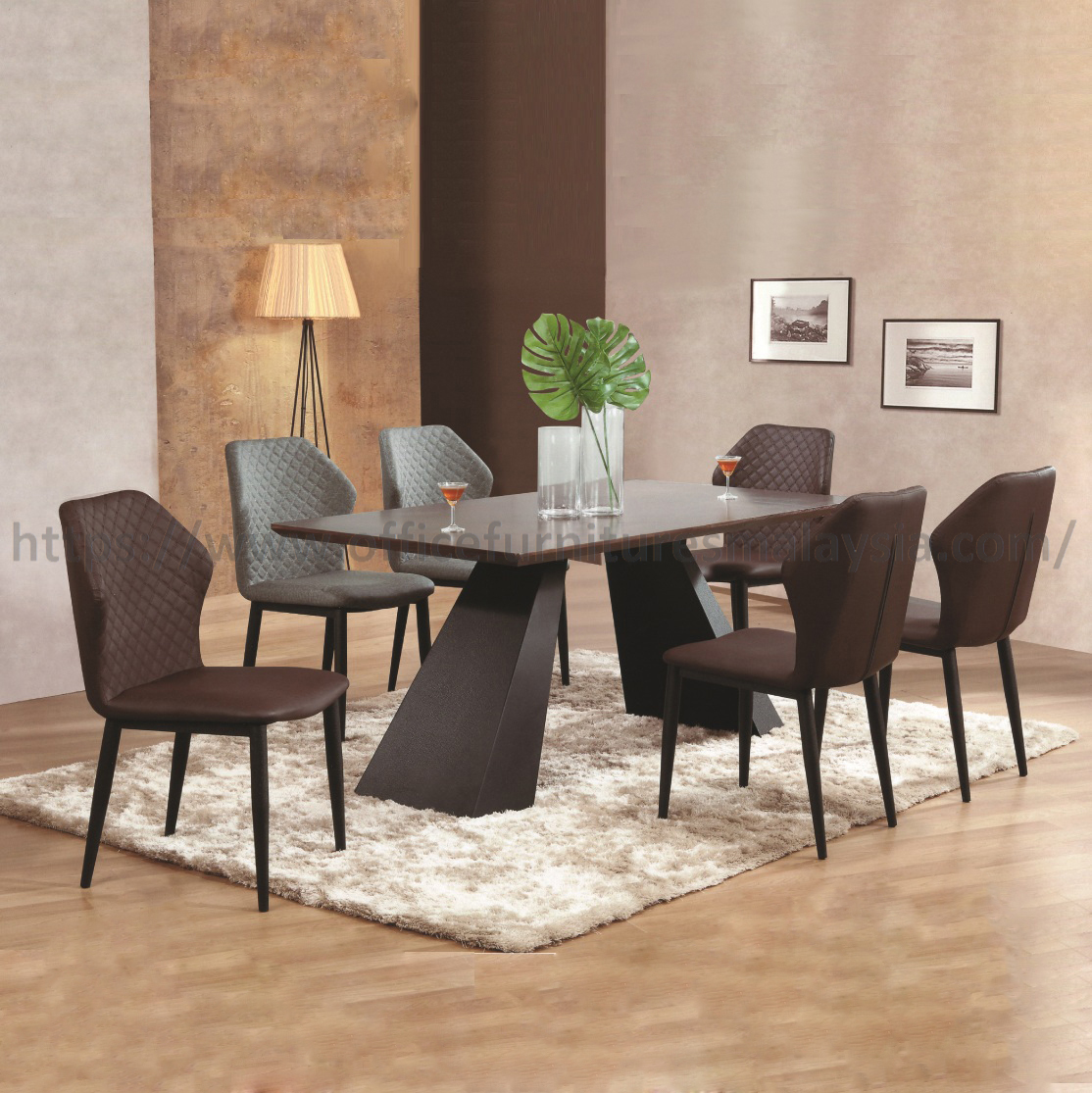 5.3ft Home Office New Quality Design Dining Table Sets 6 Seater