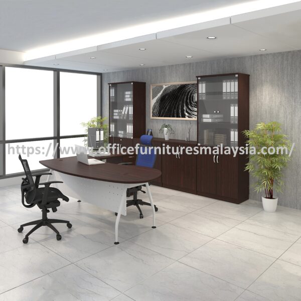 6 ft Curved L Shaped Corner Office Desk Cabinet Set Perak Melaka Subang Jaya