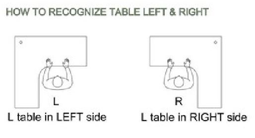 Table Left or Right side 6 ft Executive L Shape Writing Table Set OFBM66SET1 2024