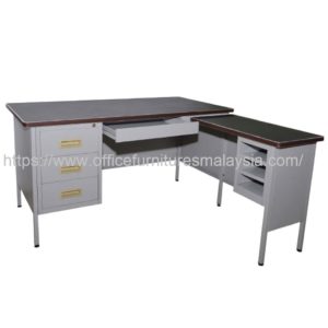 5 ft L Shaped Metal Steel Table Malaysia klang valley shah alam kepong