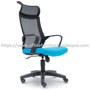 Inspiring Blue PP Highback Mesh Office Chair sunway damansara usj mont kiara kepong petaling jaya shah alam Rawang