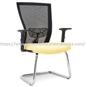 Brilliant Comfort Visitor Chrome Mesh Office Chair sunway damansara usj mont kiara kepong