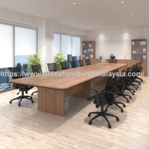 20ft Rectangular Conference Table End Curve Design OFMT6000 Meja mesyuarat panjang online shop malaysia