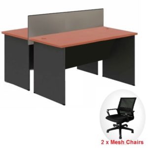 5 ft Office Budget Workstation 2 Seater with Chairs Malaysia kuala lumpur bangsa