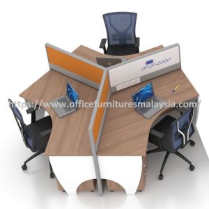 3.5ft x 3.5ft Magnificient Modern Office Workspace Cluster of 3 Seater OFFXI1050 Petaling Jaya Shah Alam Cheras Ampang3z