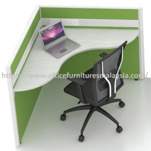 4 ft x 4 ft Glorious Triangle Wave Modern Office Workspace 1 Seater OFFXG1212 Kota Kemuning Wangsa Maju Gombak Kuala Lumpur3Q