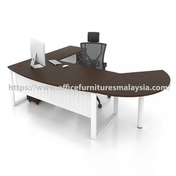 8.5ft x 6 ft Euphonious D-Shaped Modern Design Manager Desk OFFXB2218 Kuala Lumpur Puncak Alam Puncak Alam