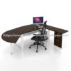 8.5ft x 6 ft Euphonious D-Shaped Modern Design Manager Desk OFFXB2218 Kuala Lumpur Puncak Alam USJ