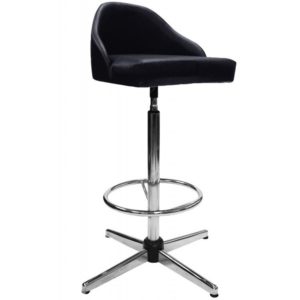 Black High Barstool with Backrest Type A Puchong Setia Alam Sungai Buloh
