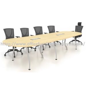 10 ft Eminent Design AOval Office Conference Table with Steel Leg OFMFOA3012NC Bukit Jelutong Bentung Banting1
