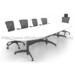 10 ft Equitable Design Modern Oval Conference Table with Steel Leg OFFXOT3012 Bestari Jaya Ijok Ampang1