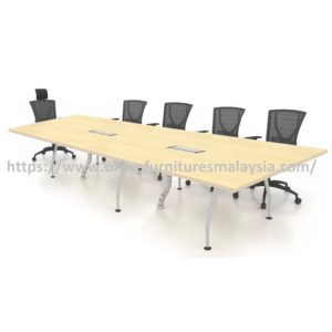 10 ft Wondrous Rectangular Office Conference Table with Steel Leg OFMFRA3012NC Wangsa Maju Klang Jenjarom1
