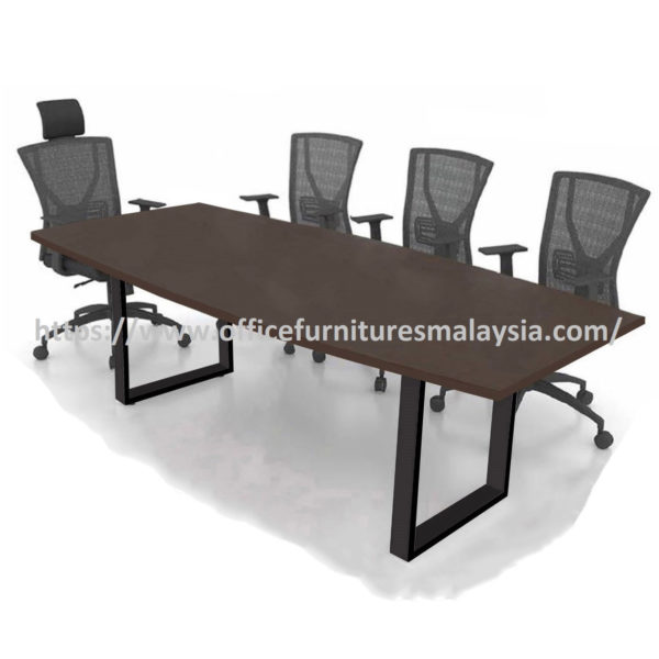 6ft Modest Boat Shape Meeting Table with Black Square Leg OFFXBS1890 Kajang Bangi Cheras Selangor